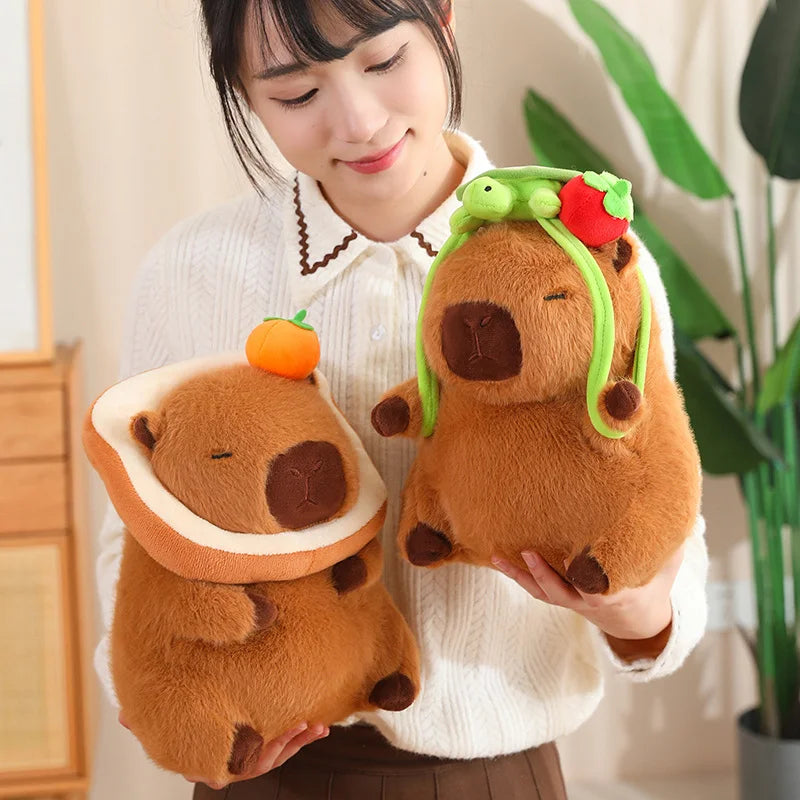 Plüschtiere Capybara Schildkröte – Weiche Plüschfamilie für Kinder und Sammler