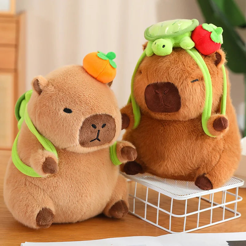 Plüschtiere Capybara Schildkröte – Weiche Plüschfamilie für Kinder und Sammler