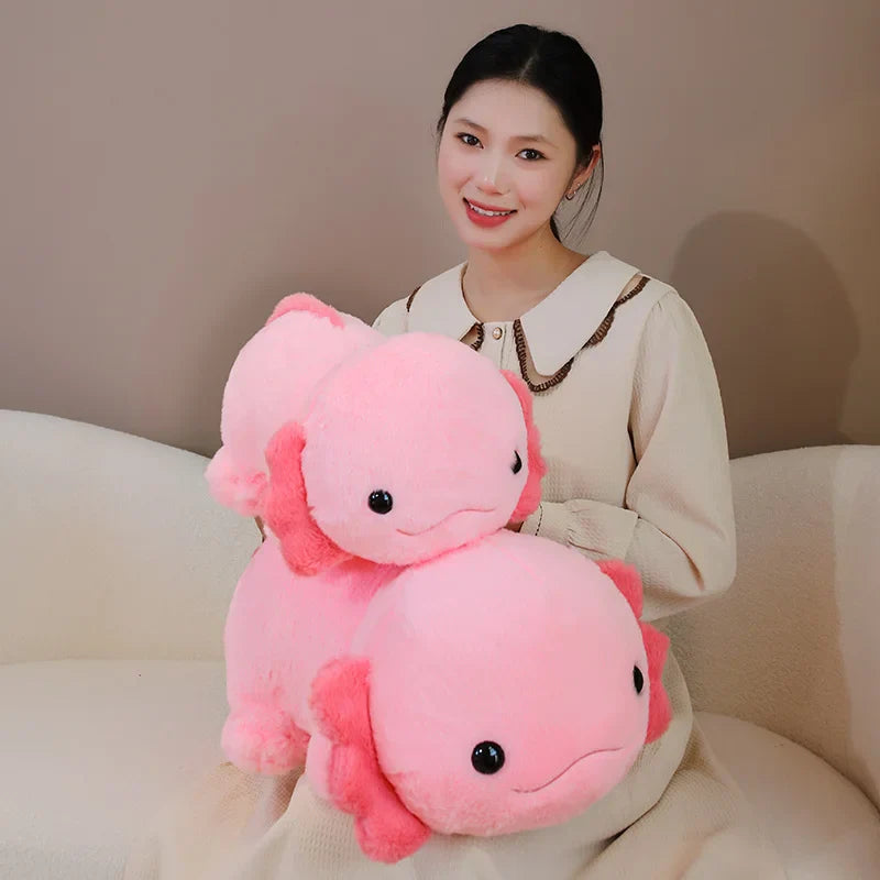 Axolotl Plüschfigur – Niedlicher, weicher Axolotl Kuscheltier für Kinder