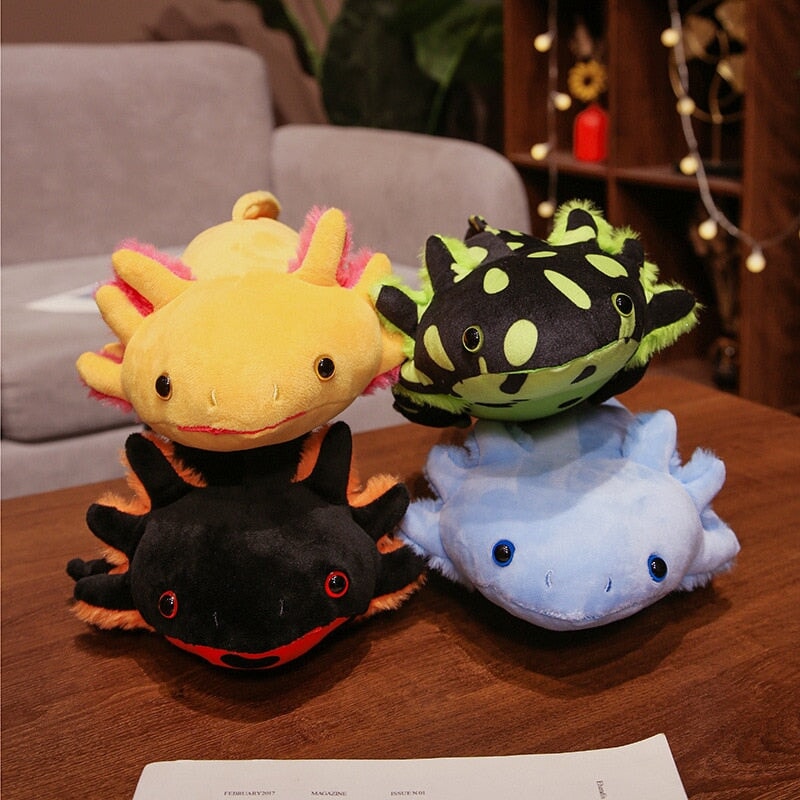 Kawaii Axolotl Plüschfamilie – Lebensechte Plüschtiere für Kinder und Sammler