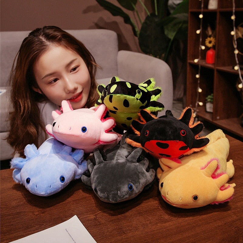 Kawaii Axolotl Plüschfamilie – Lebensechte Plüschtiere für Kinder und Sammler