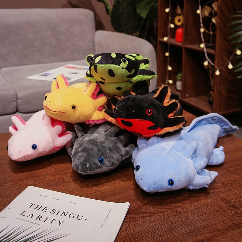 Kawaii Axolotl Plüschfamilie – Lebensechte Plüschtiere für Kinder und Sammler