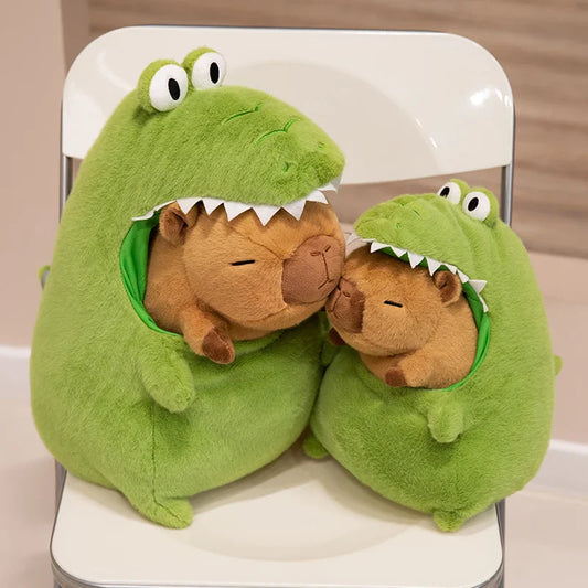 Plüsch Dinosaurier Outfit für Kinder – Grünes Capybara Kostüm für Spiel und Spaß