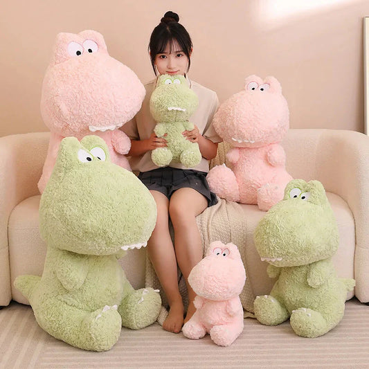 Kawaii Dinosaurier Plüschtiere – Weiche grüne und pinke Kuscheltiere für Kinder