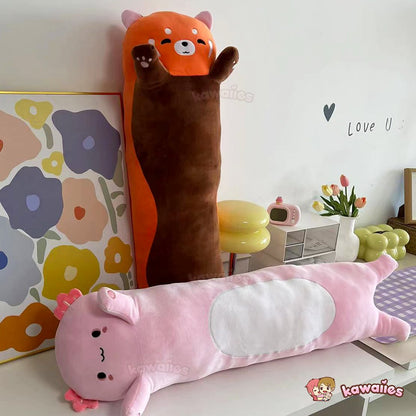 Plüschtiere – Kuschelige Roter Panda Axolotl Capybara Spielzeug für Kinder