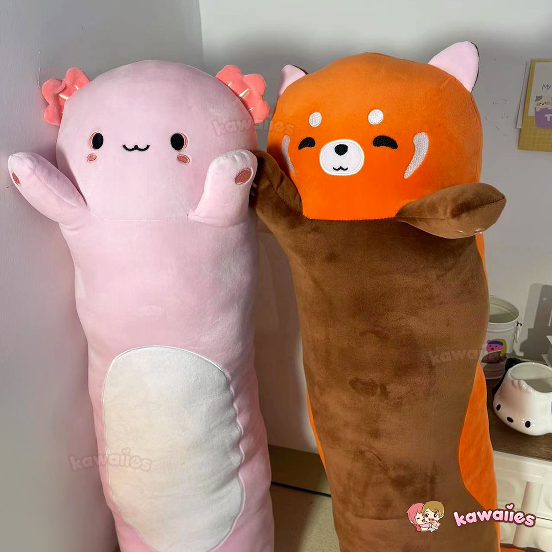 Plüschtiere – Kuschelige Roter Panda Axolotl Capybara Spielzeug für Kinder