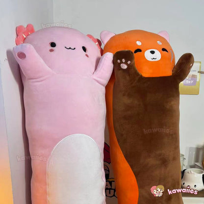 Plüschtiere – Kuschelige Roter Panda Axolotl Capybara Spielzeug für Kinder